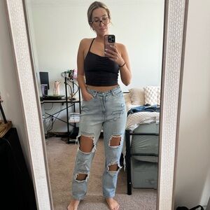 White Fox Boutique Straight Distressed Jeans